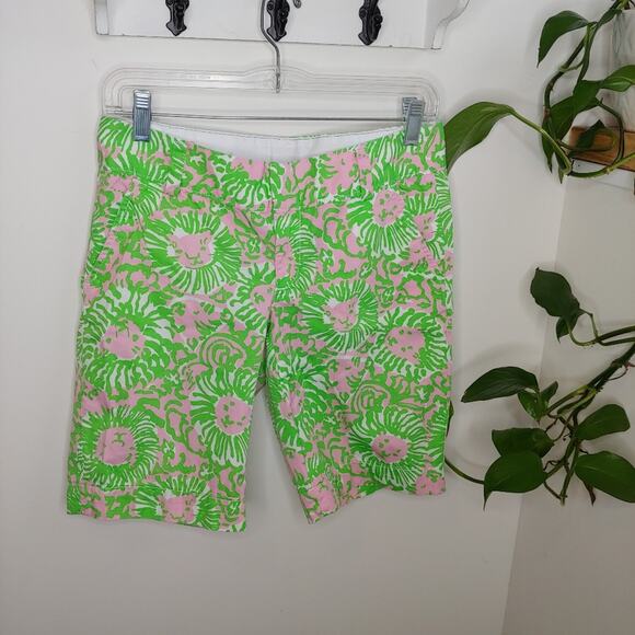 Lilly Pulitzer Chipper Bermuda Shorts, Lion, 0 - Picture 1 of 11